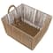 Simplify Small Vertical Weave Storage Basket with Round Handles